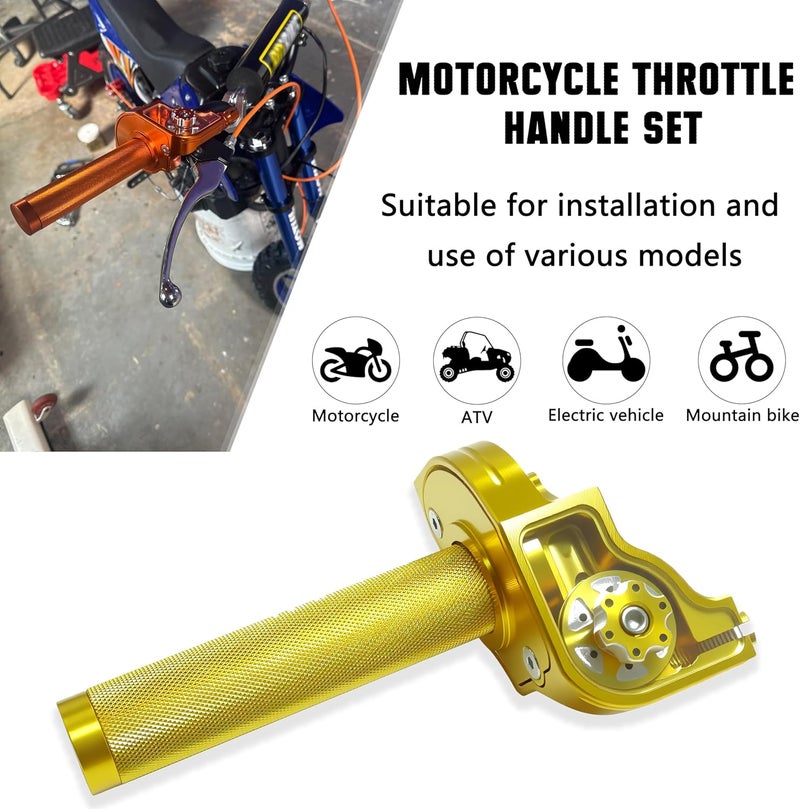 JXPANG Motorcycle Throttle Assembly,7/8" Quick Twist Throttle Grips with Throttle Cable Aluminum Alloy Universal for CRF KLX SSR TTR 110 125 150 250cc Dirt Pit Bike ATV Mini Bike - Image 5